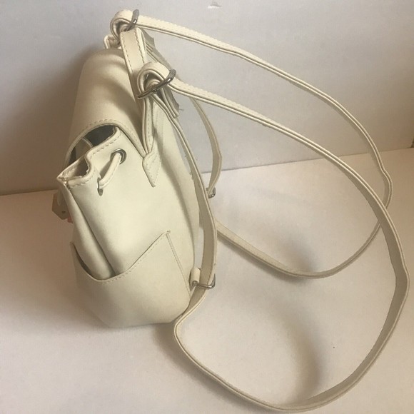 Wild Fable Mini Cream Backpack with Silver Hardware and Wooden Button Cl… - Picture 4 of 9